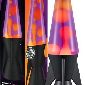 Lava The Original Lamp - 14.5 Evenfall ?C Retro Rocket Liquid Motion Lamp - Yellow Wax and Purple Liquid - Item #2391 (Amazon Exclusive)